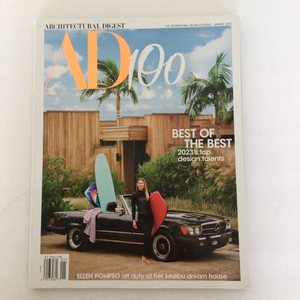ARCHITECTURAL DIGEST MAGAZINE JANUARY 2023 ISSUE NWT